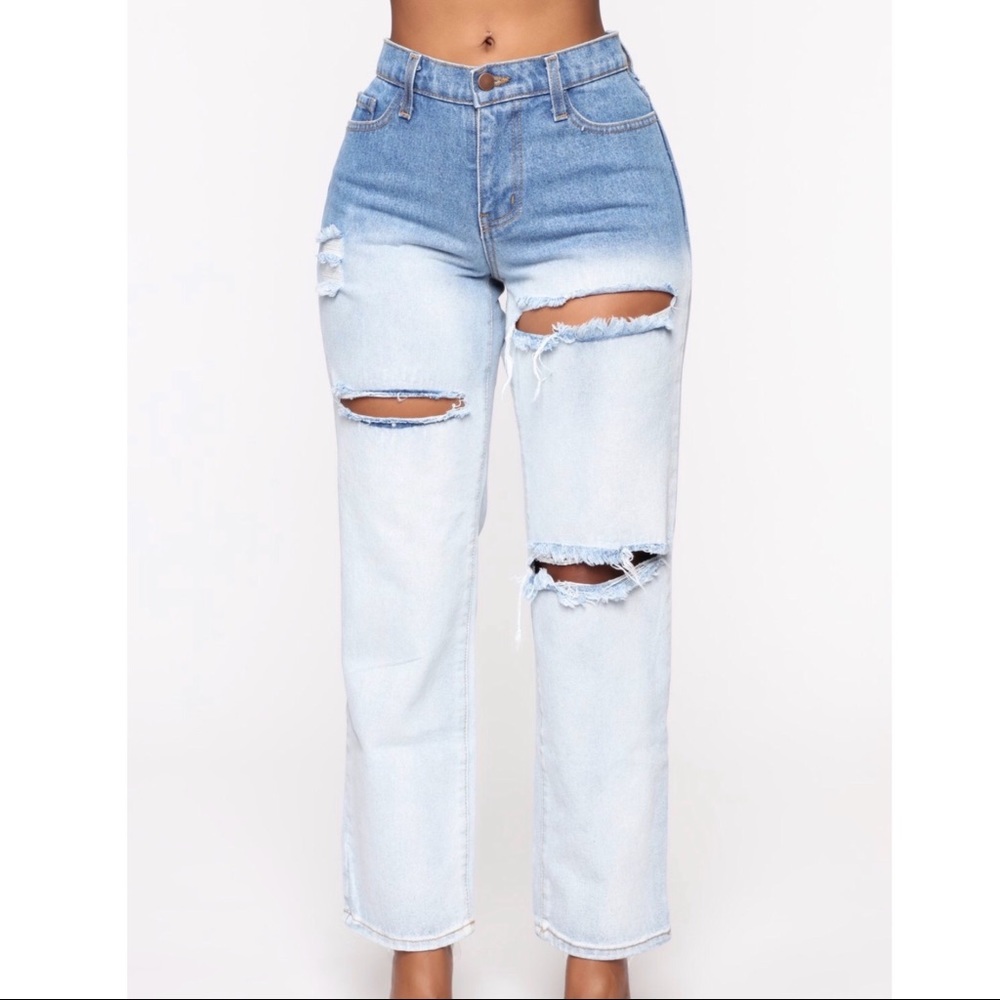distressed fashion nova jeans
